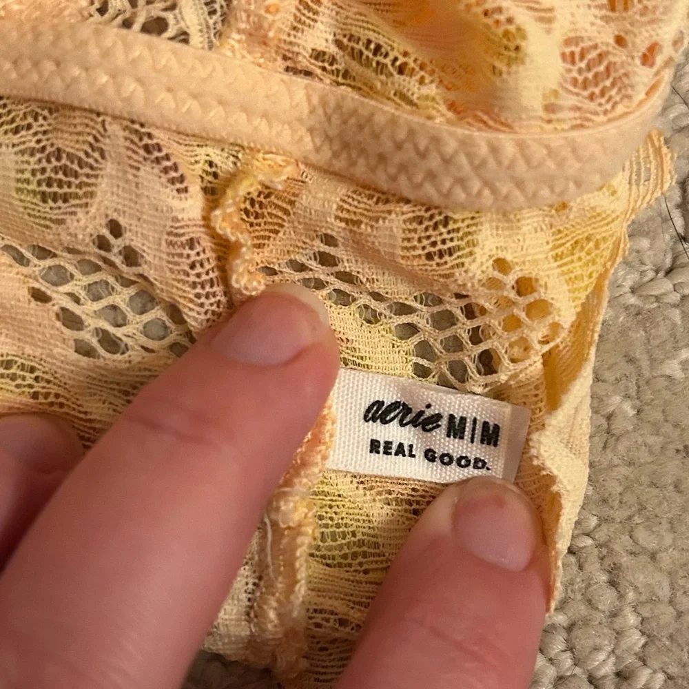Aerie Sunkissed Lace Padded Plunge Bralette - Picture 6 of 7